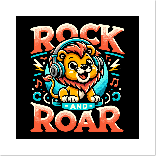 Rock And Roar Music Lover Wall Art by Cosmo Gazoo